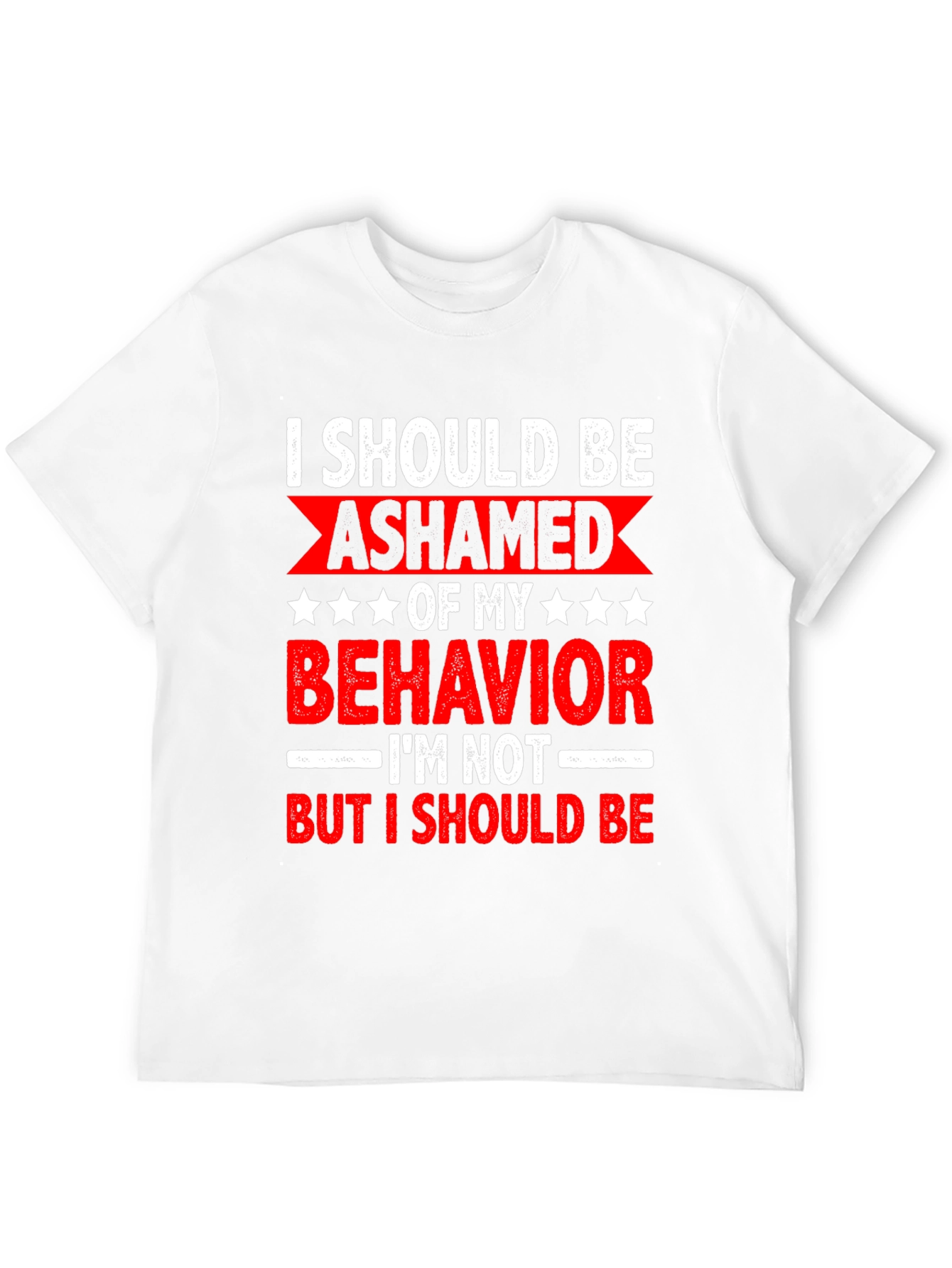 Funny Sarcastic Graphic Tee - I Should Be Ashamed