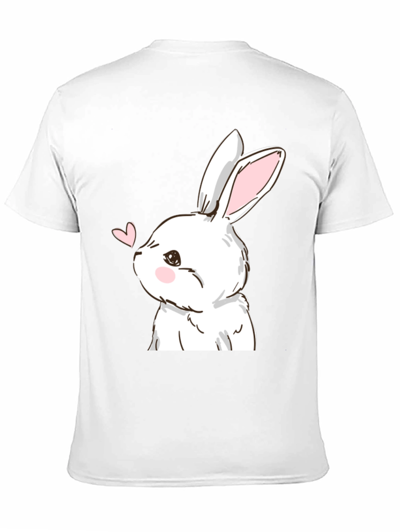 Bunny Love Graphic Tee - Black Cotton Blend