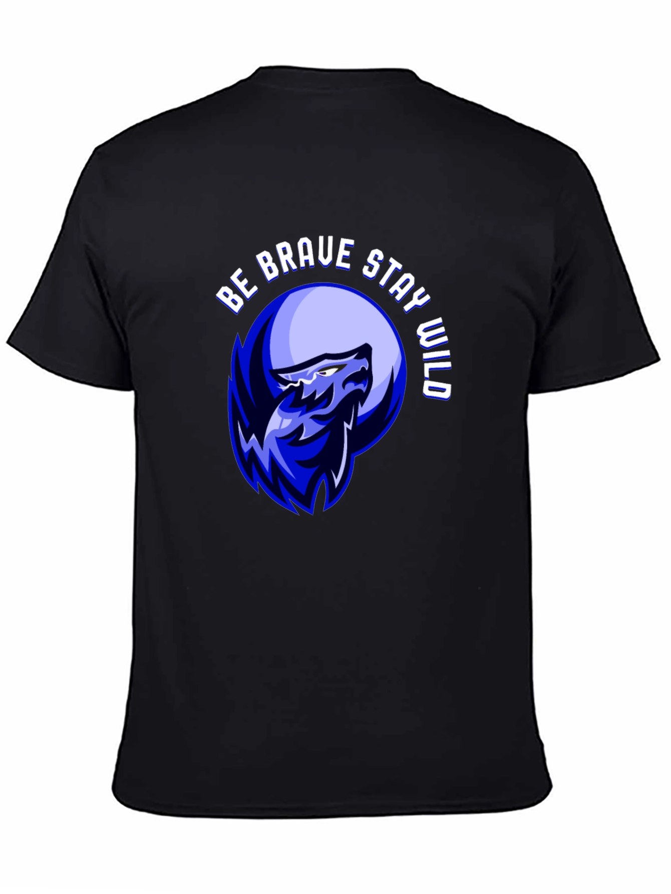 Be Brave Stay Wild Graphic Tee - Black