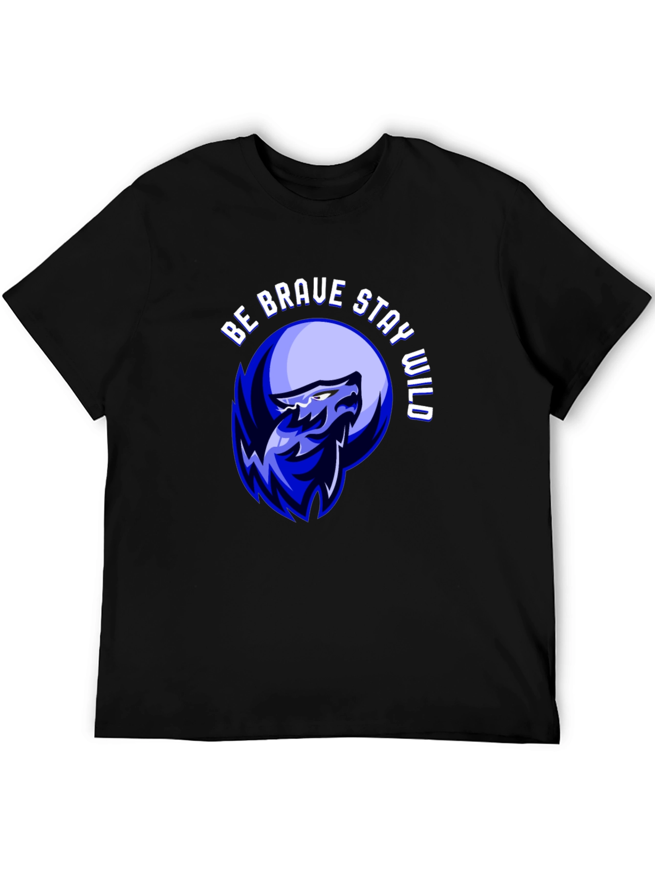 Be Brave Stay Wild Graphic Tee - Black
