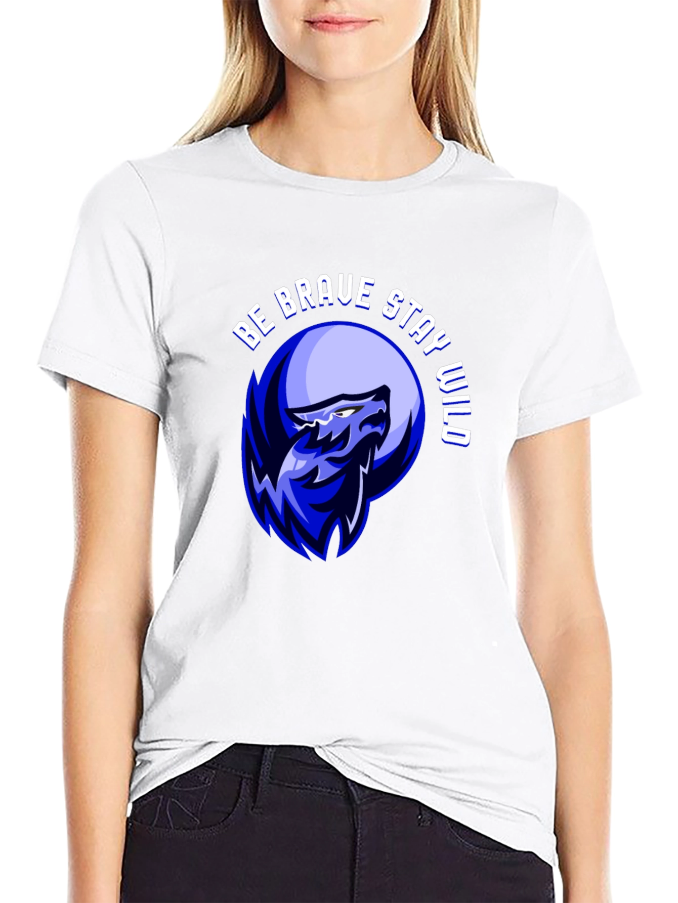 Be Brave Stay Wild Graphic Tee - Black