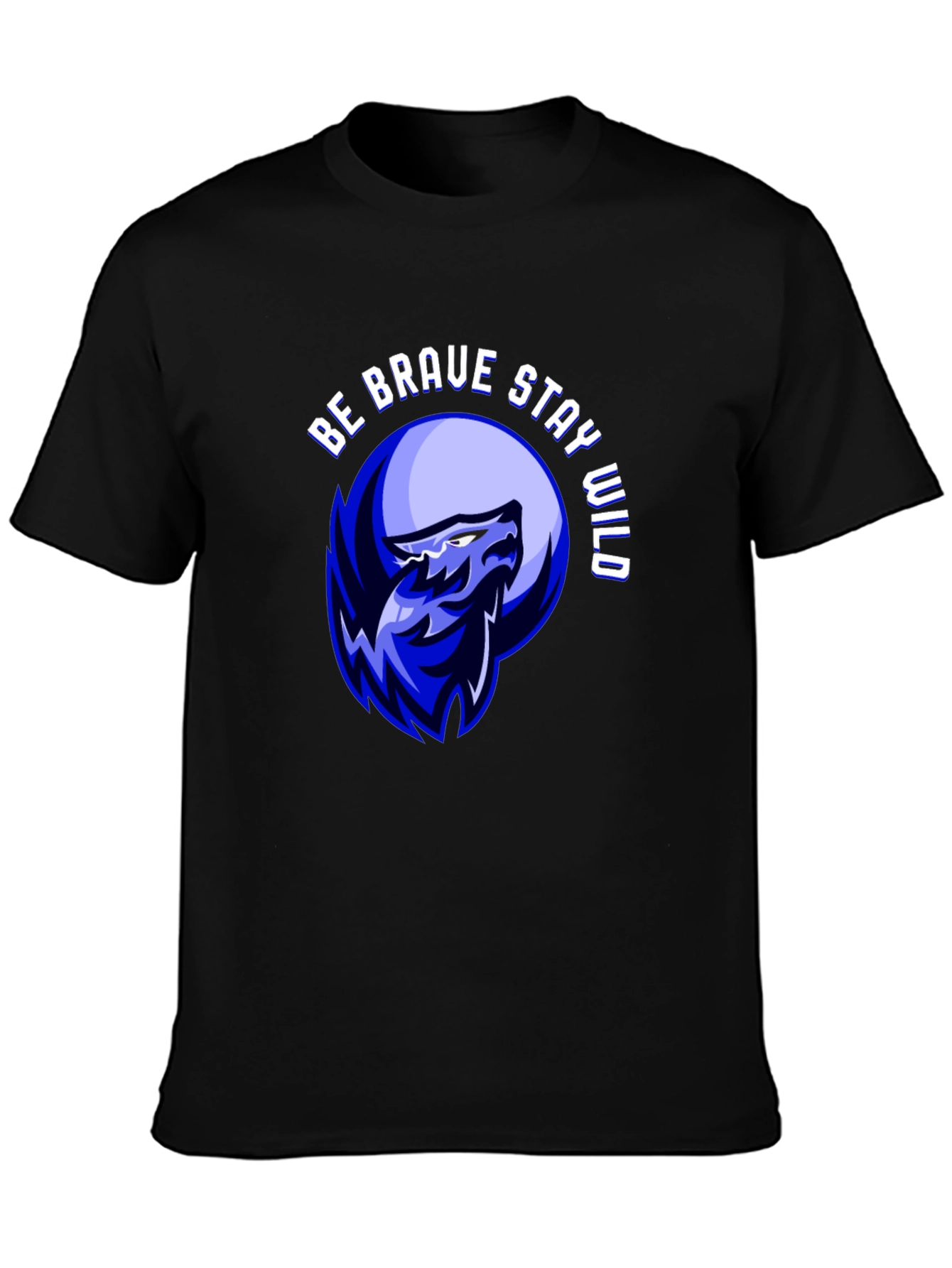 Be Brave Stay Wild Graphic Tee - Black