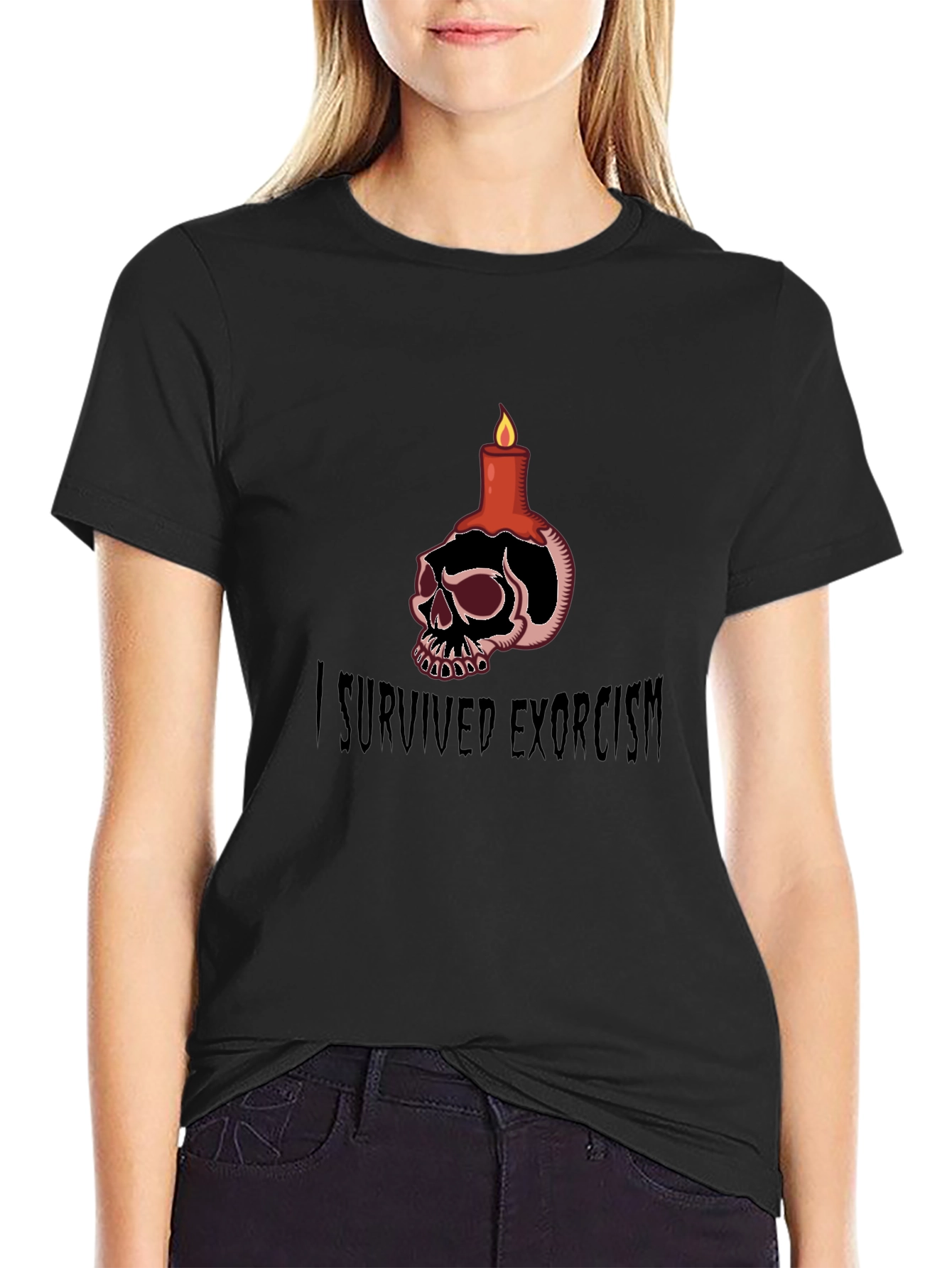 I Survived Exorcism Skull Candle T-Shirt