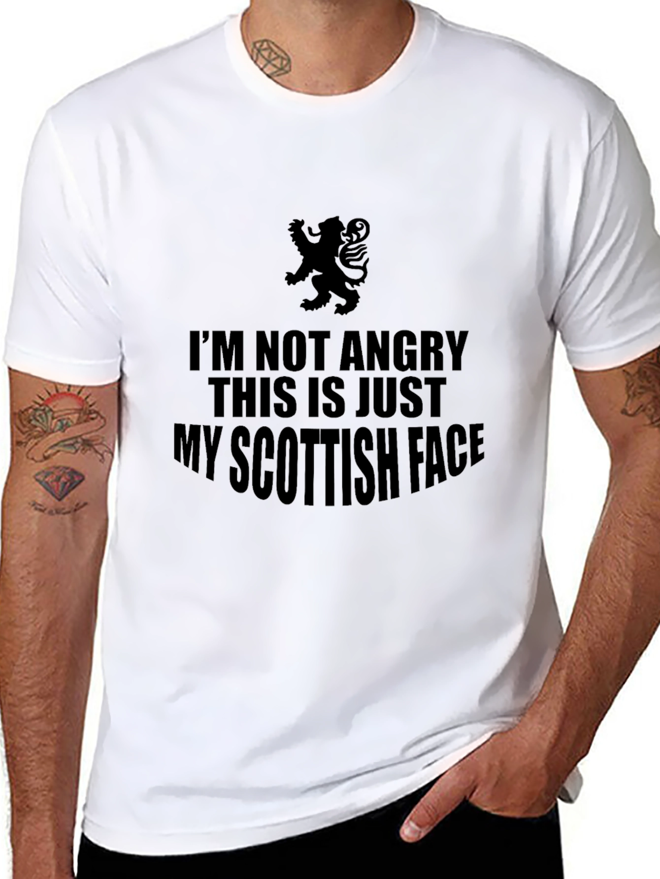 Scottish Face Graphic T-Shirt - Funny Scottish Pride Tee