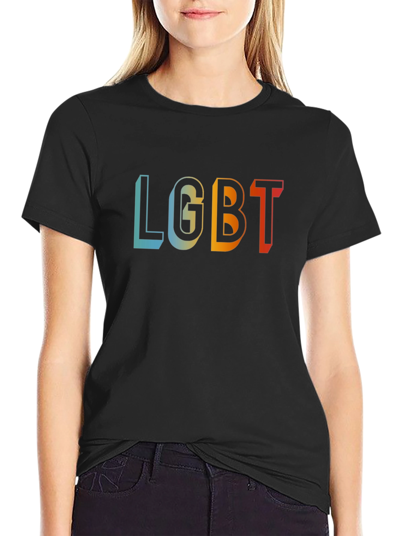 LGBT Pride Retro T-Shirt - Black