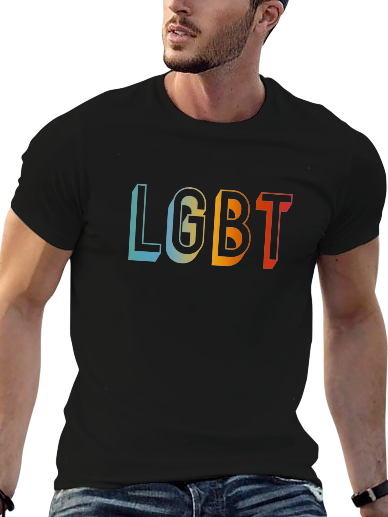 LGBT Pride Retro T-Shirt - Black