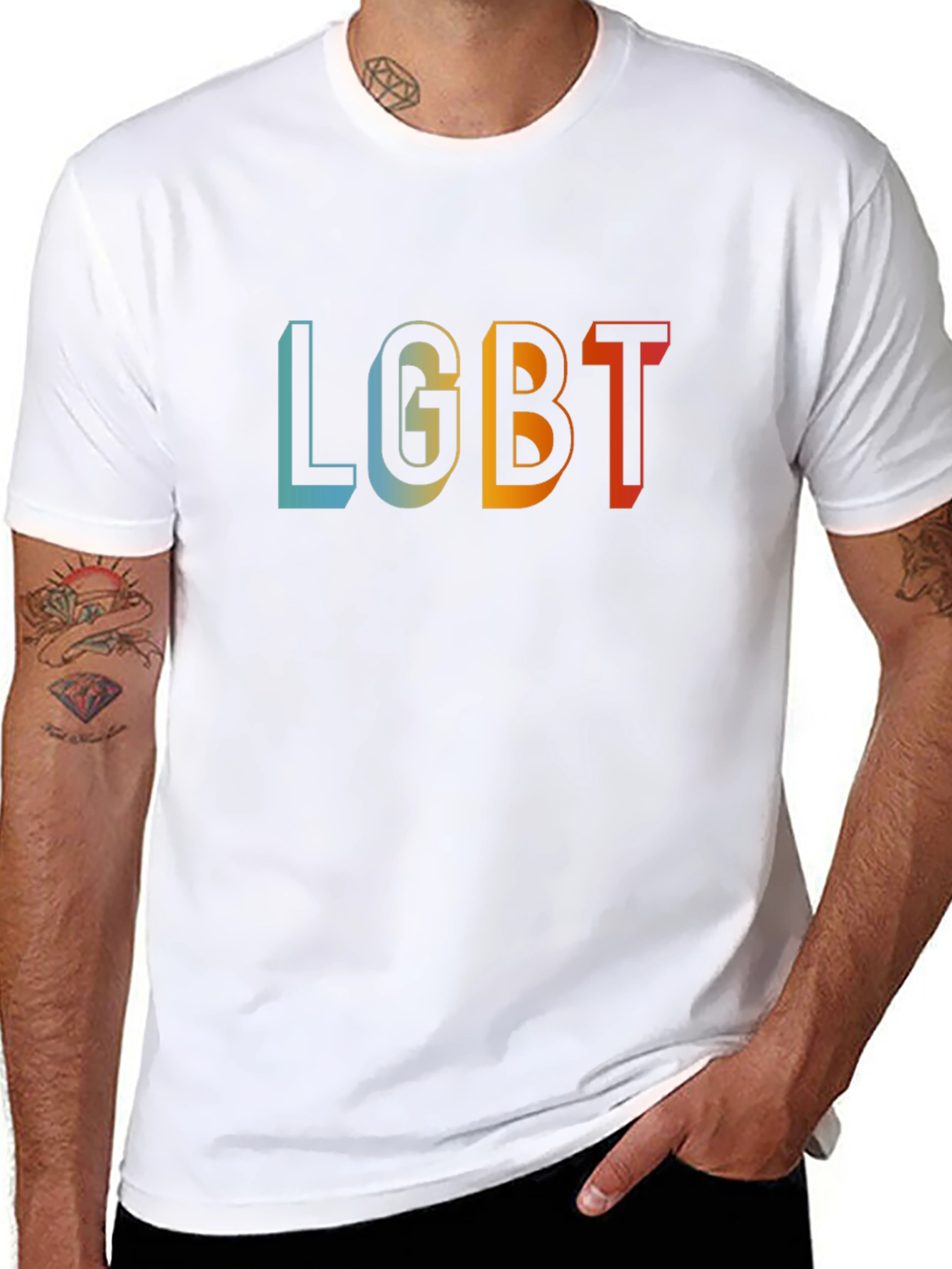LGBT Pride Retro T-Shirt - Black