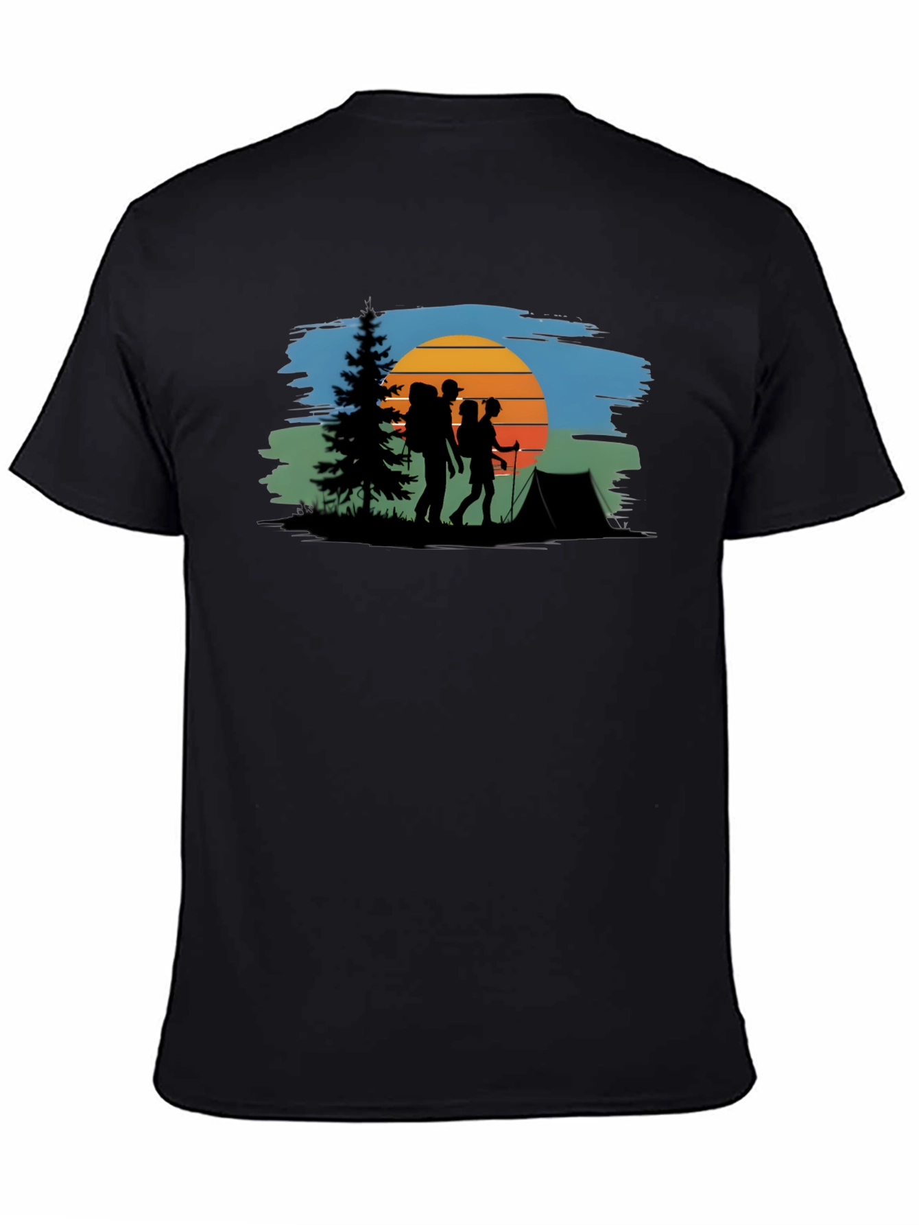 Hiking Adventure T-Shirt - Nature Silhouette Design