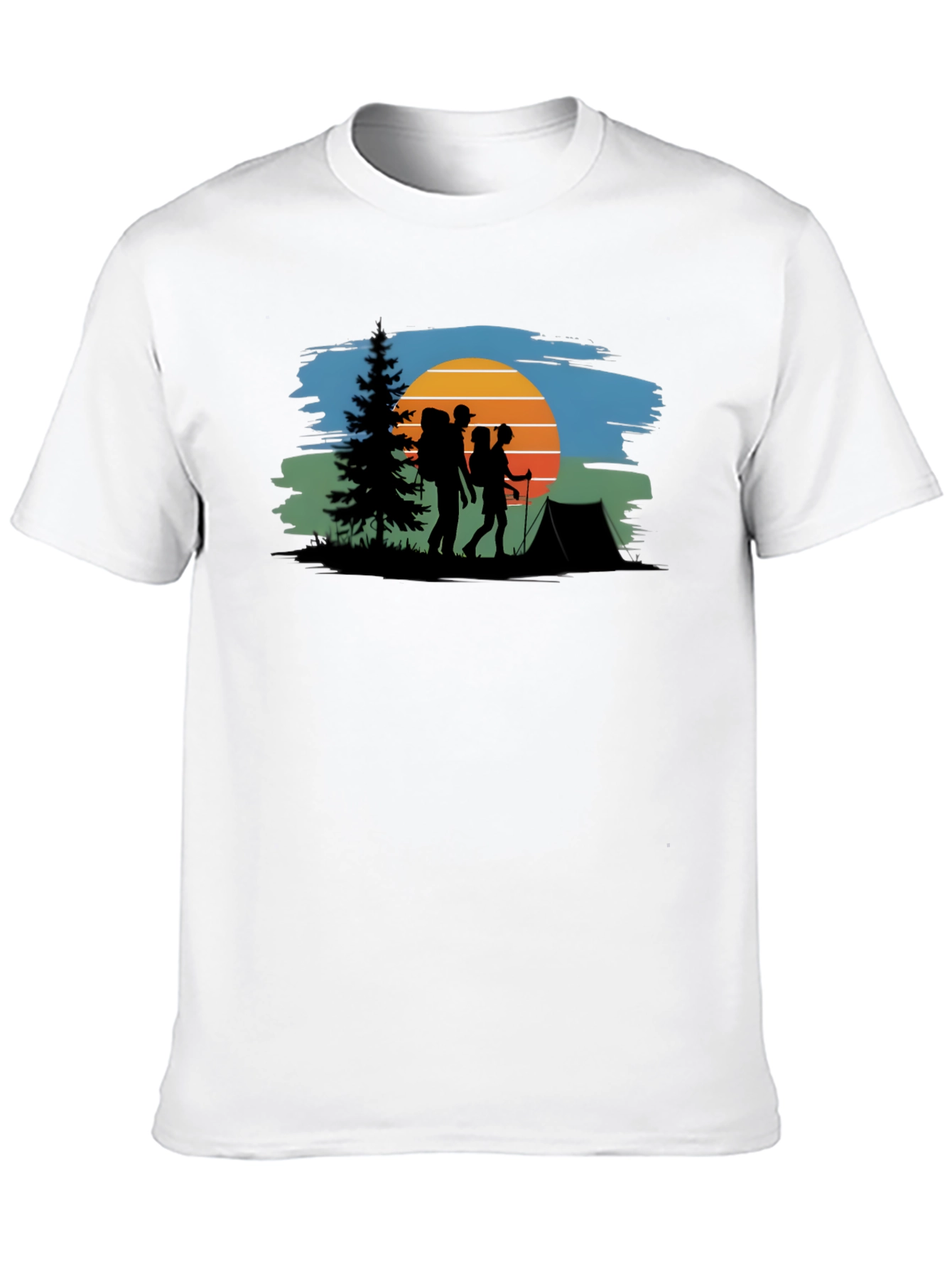 Hiking Adventure T-Shirt - Nature Silhouette Design