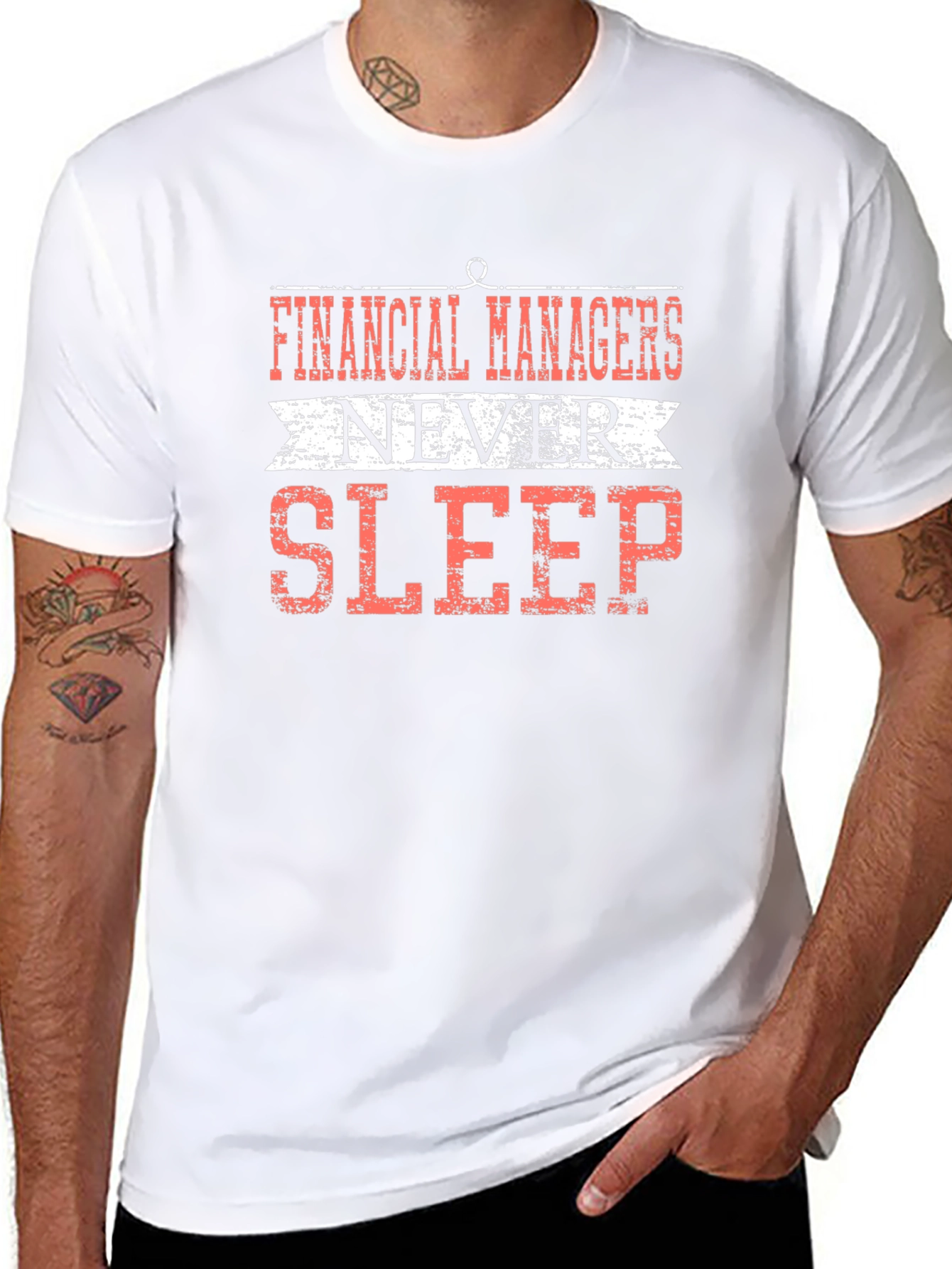 Financial Managers Never Sleep T-Shirt - Black