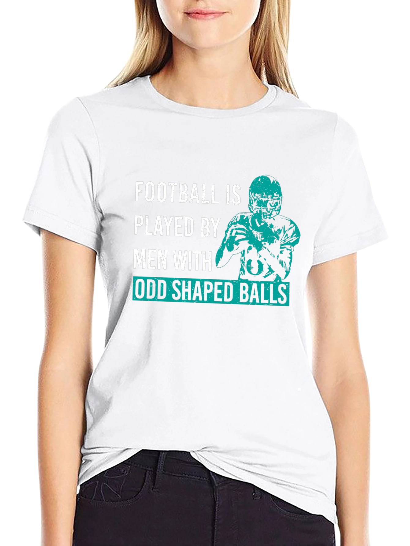 Football Odd Shaped Balls Graphic T-Shirt