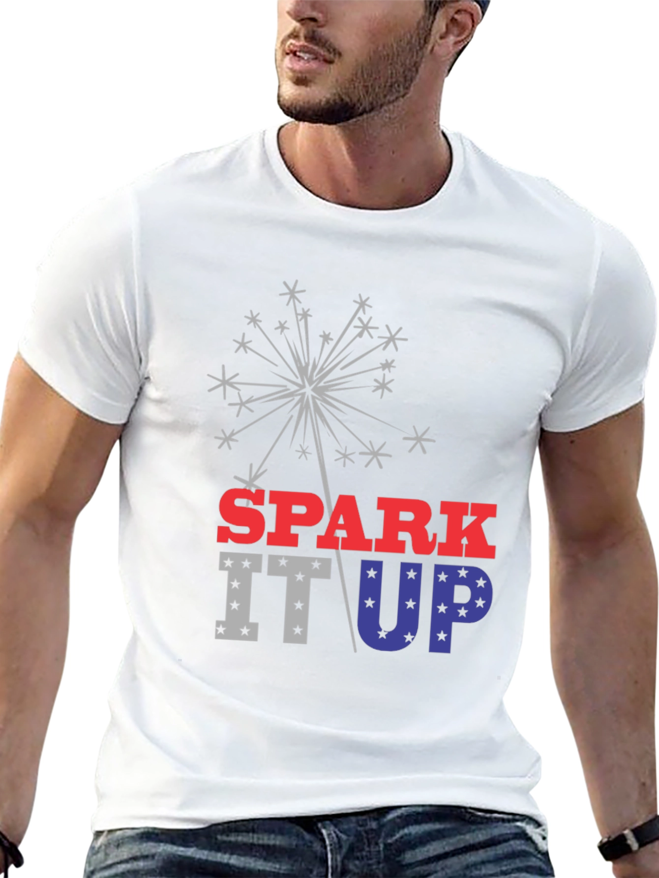 Patriotic Spark It Up Graphic T-Shirt