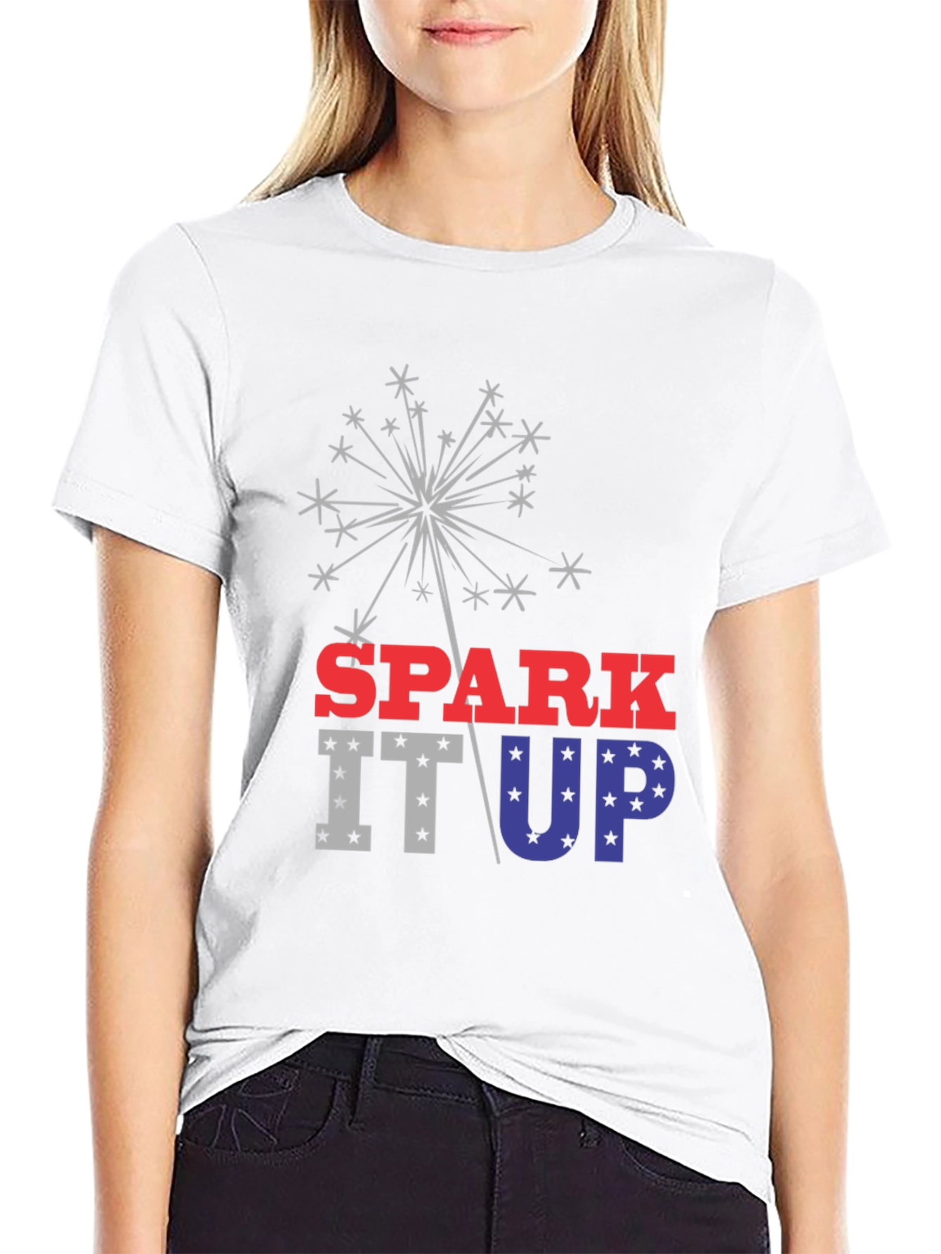 Patriotic Spark It Up Graphic T-Shirt