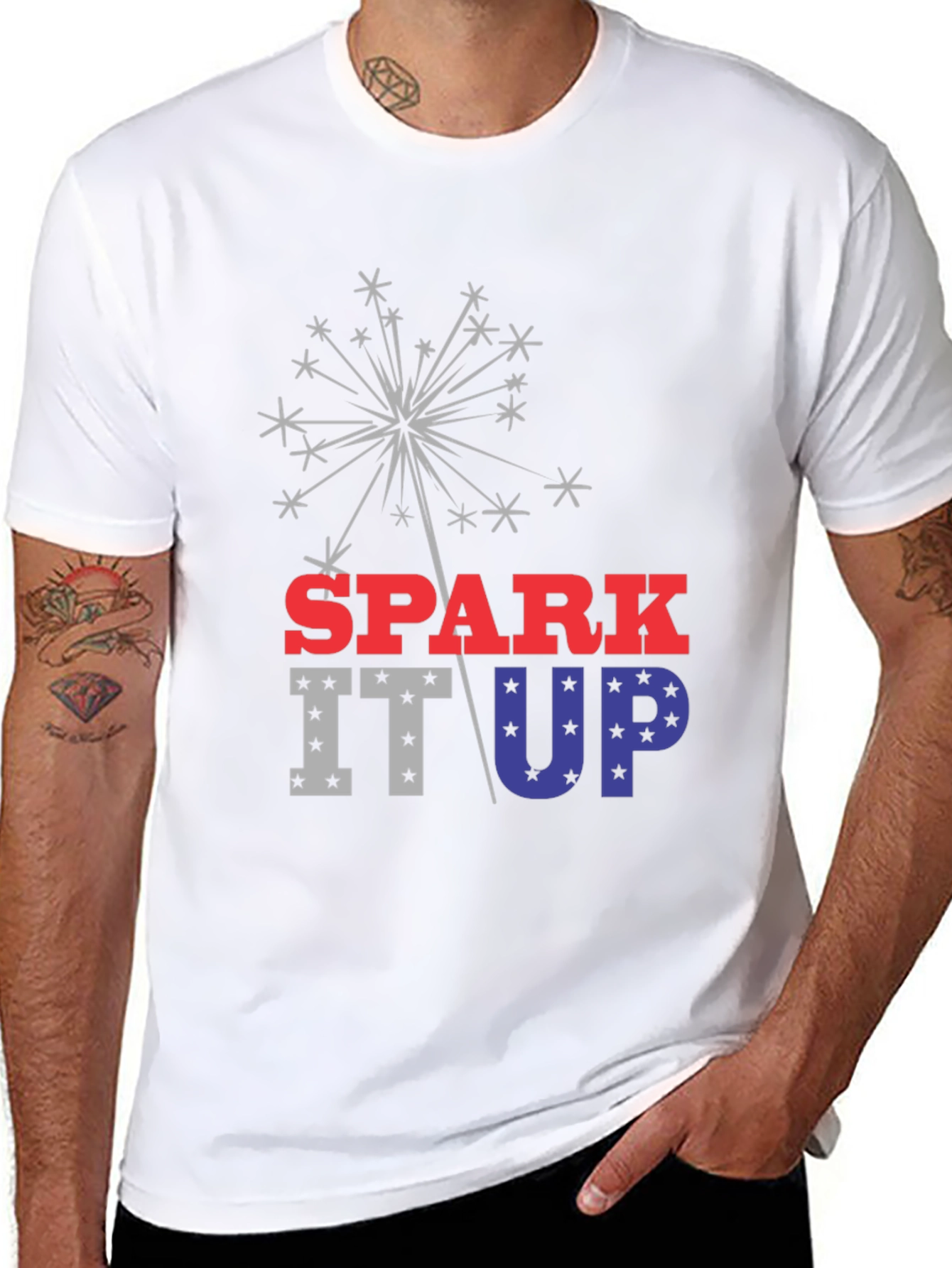 Patriotic Spark It Up Graphic T-Shirt