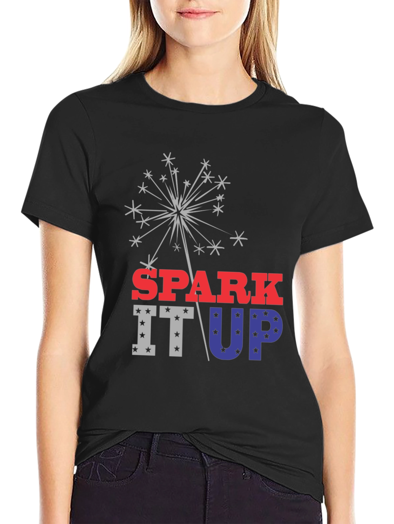 Patriotic Spark It Up Graphic T-Shirt