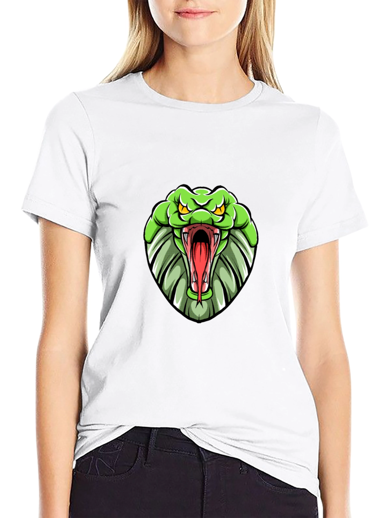 Cobra Graphic Print Tee - Black
