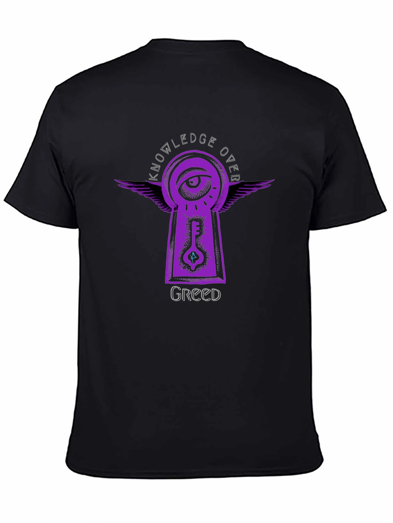 Knowledge Over Greed Graphic Tee - Unisex Black T-Shirt