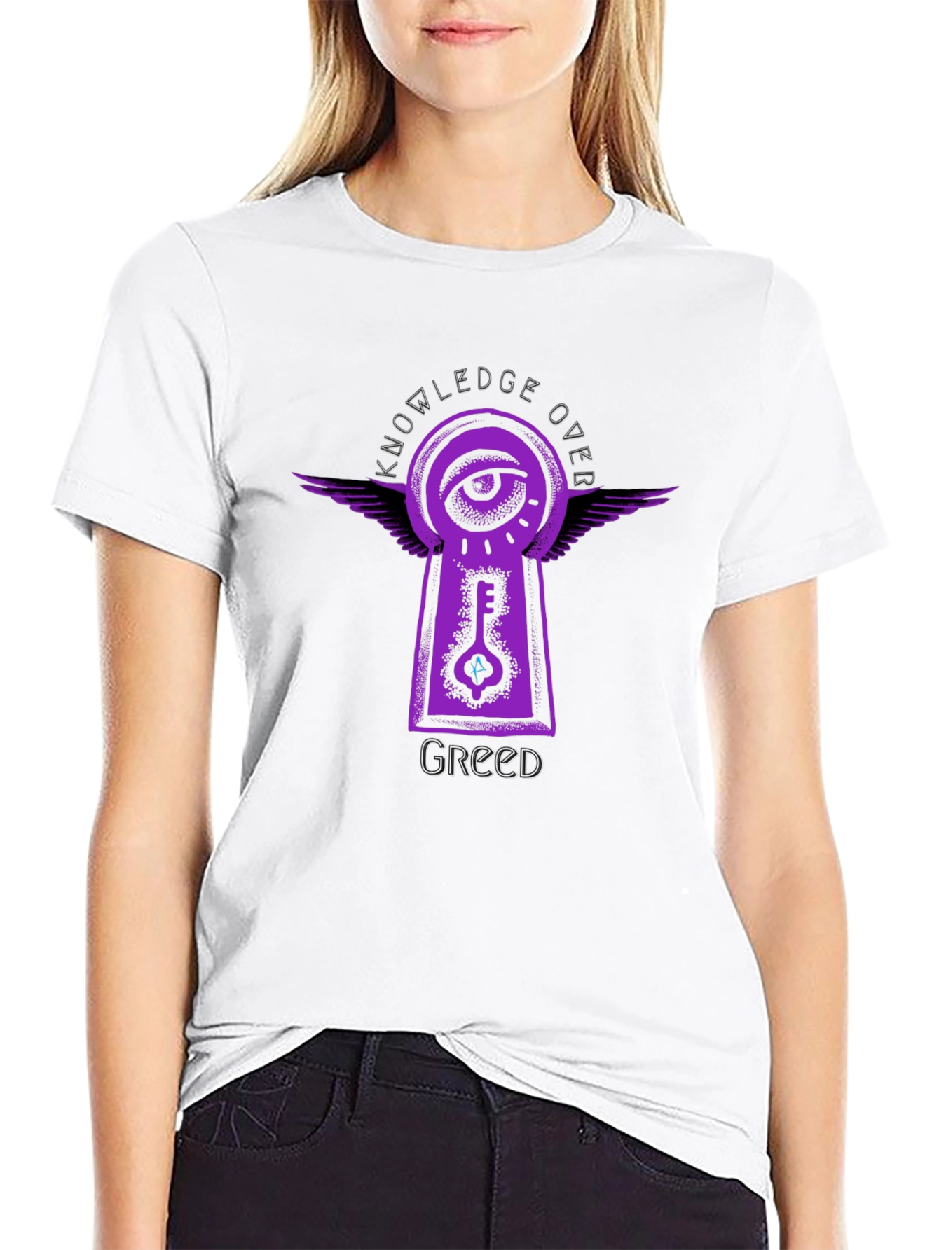 Knowledge Over Greed Graphic Tee - Unisex Black T-Shirt