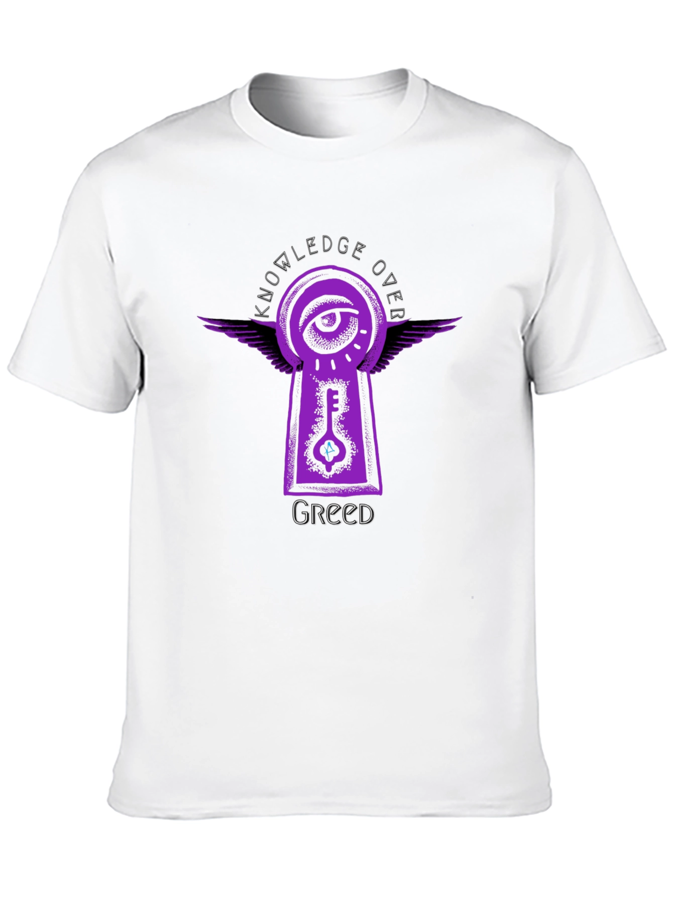 Knowledge Over Greed Graphic Tee - Unisex Black T-Shirt