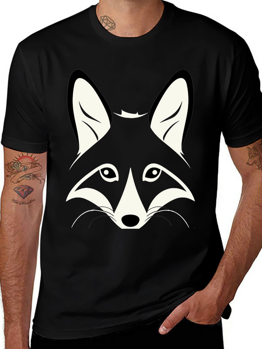 Black T-Shirt with Fox Graphic