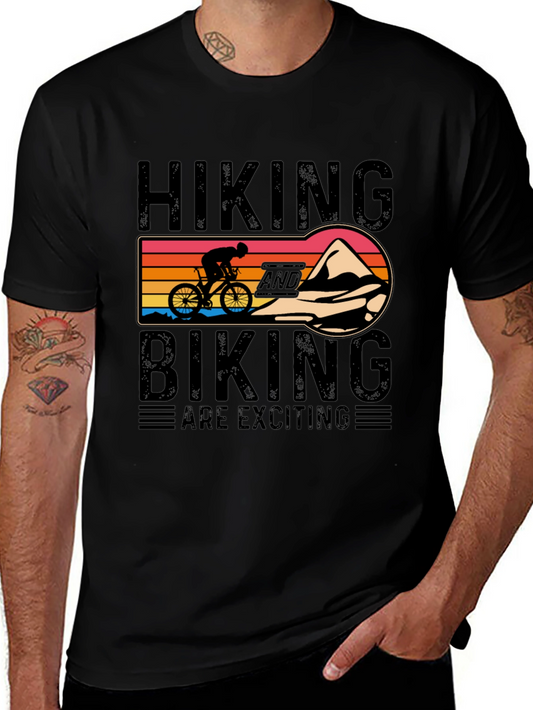 Hiking and Biking Are Exciting Graphic Tee