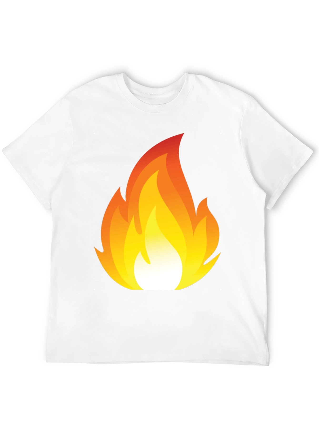 Flaming Hot Graphic Tee - Black Cotton T-Shirt