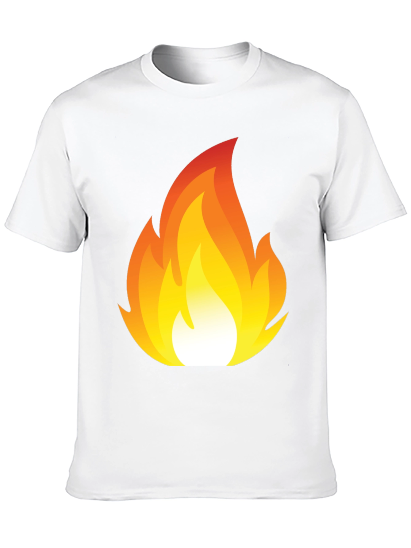 Flaming Hot Graphic Tee - Black Cotton T-Shirt