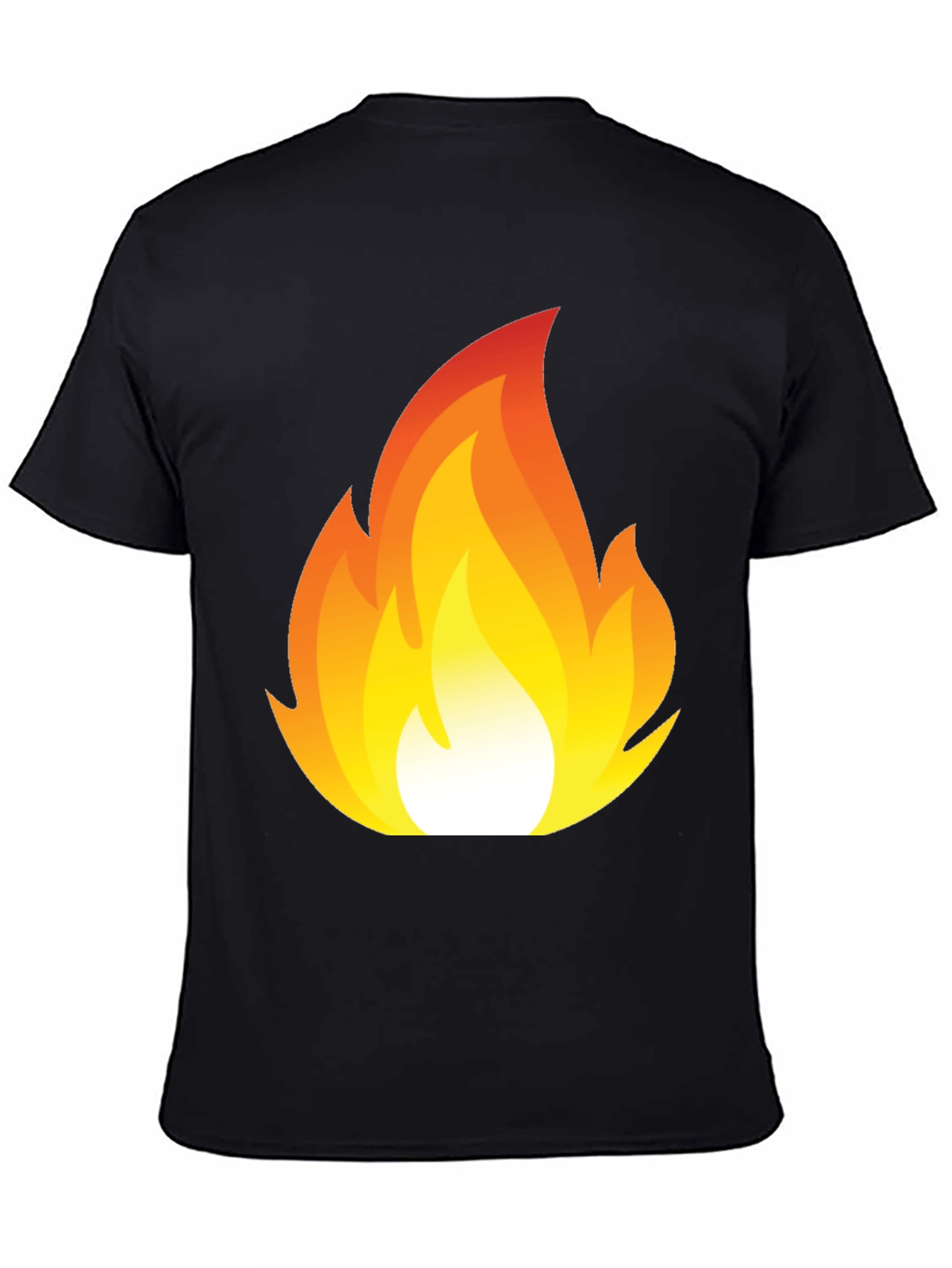 Flaming Hot Graphic Tee - Black Cotton T-Shirt