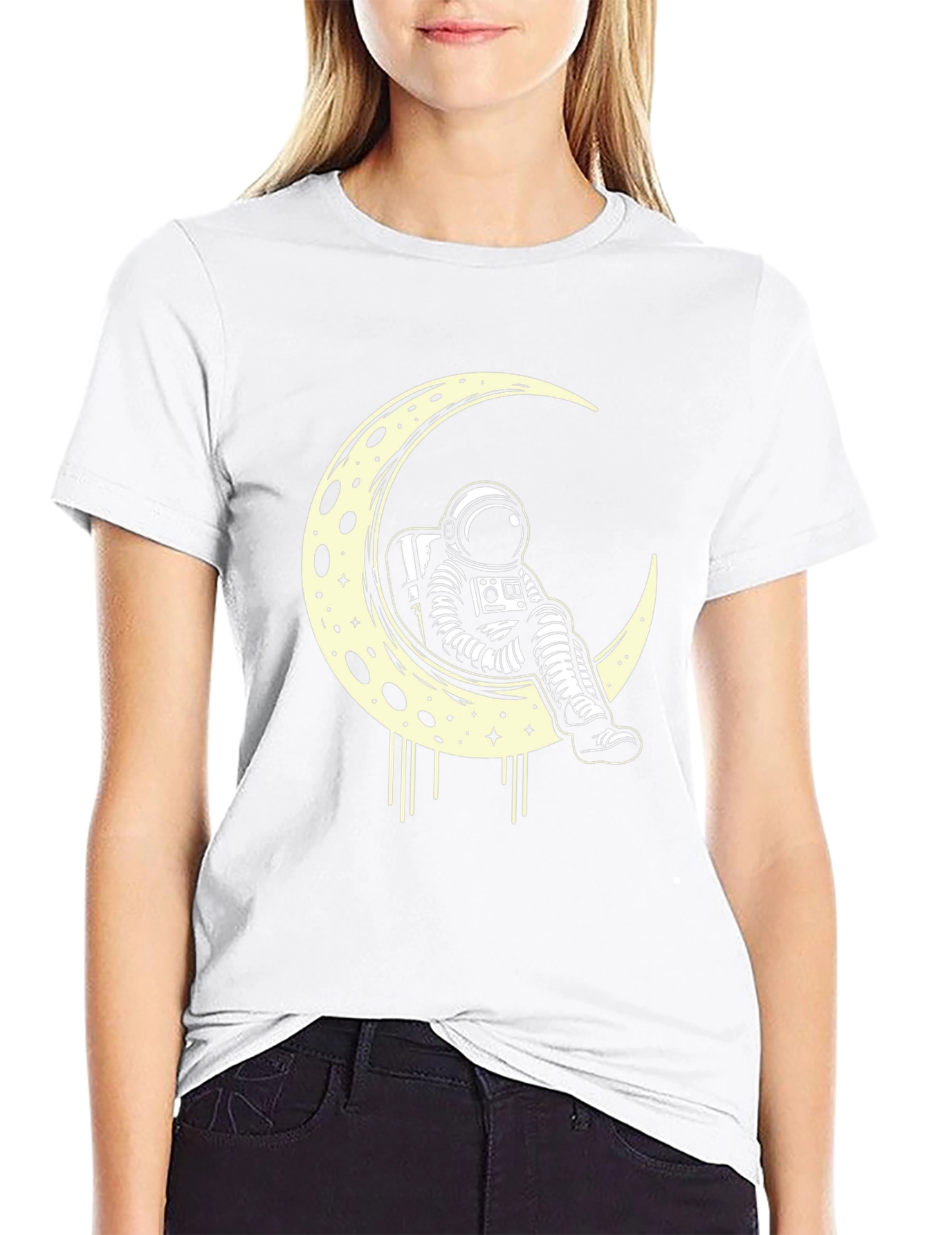 Astronaut Moon Graphic Tee - Cosmic Style