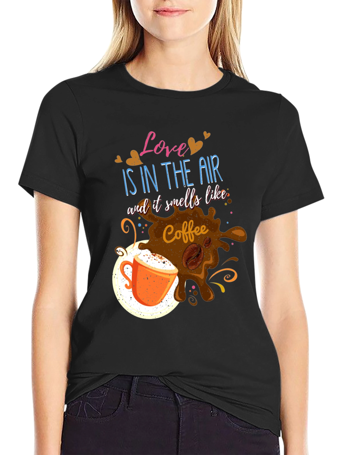 Love Is In The Air Coffee Graphic T-Shirt