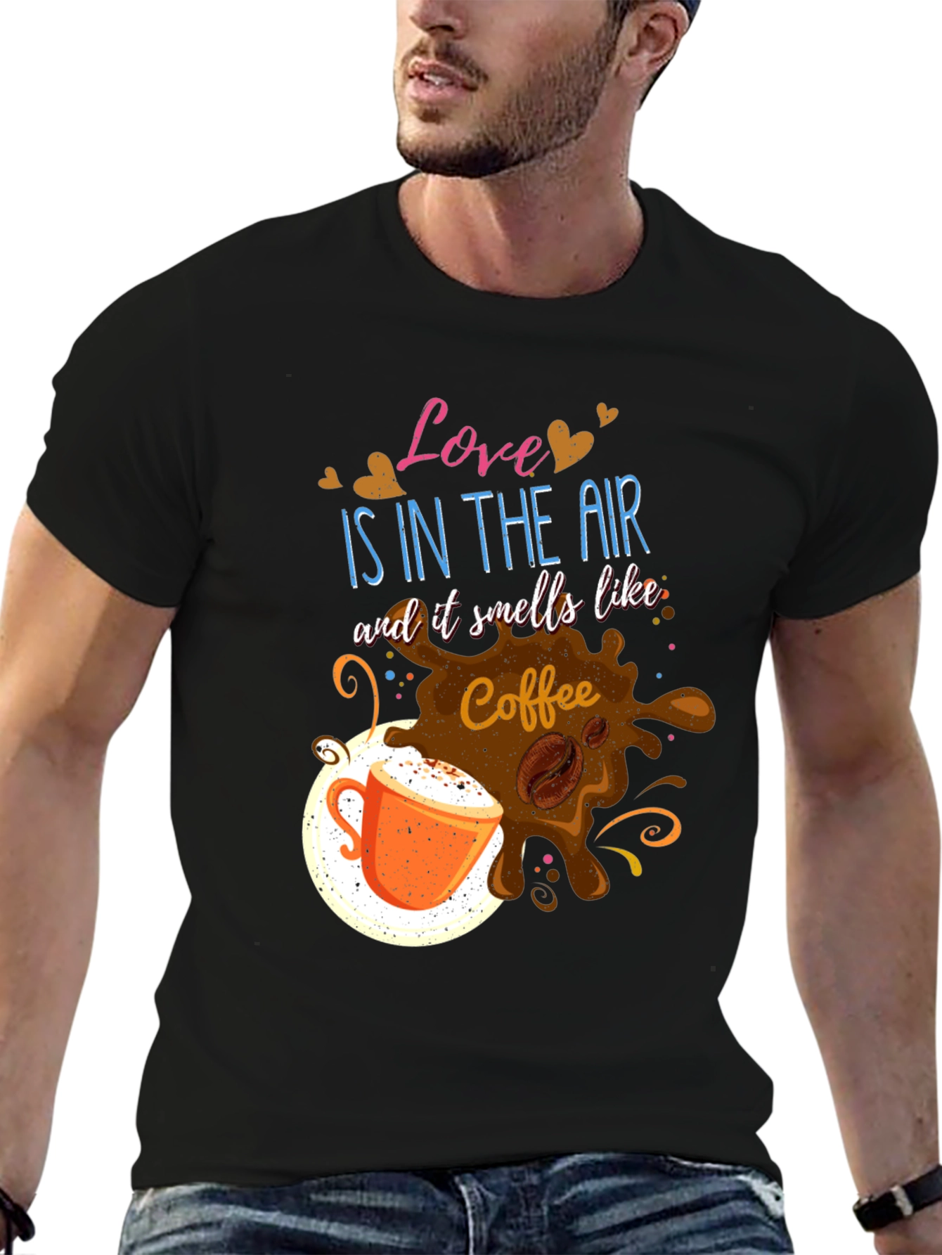 Love Is In The Air Coffee Graphic T-Shirt