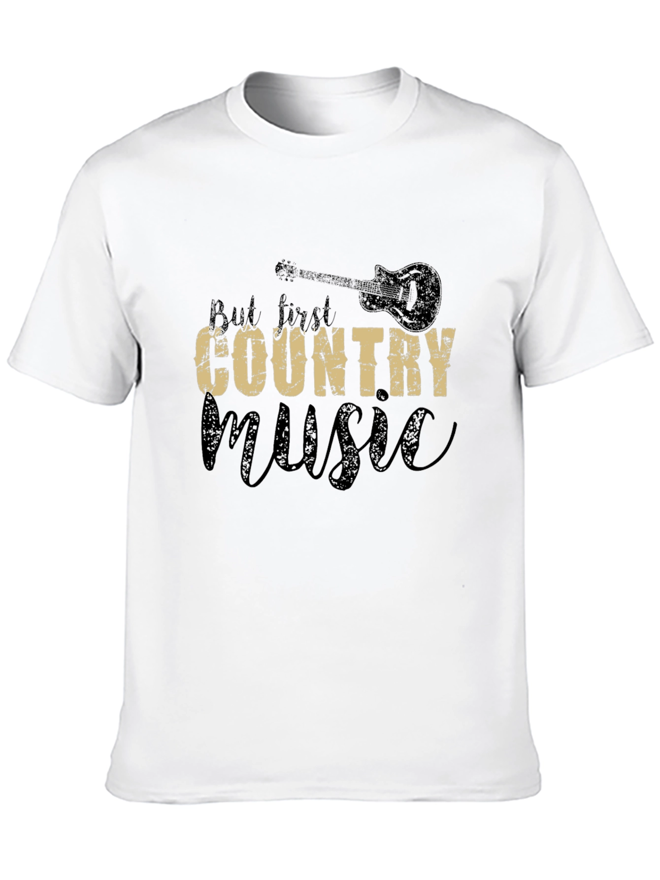 But First Country Music Black T-Shirt