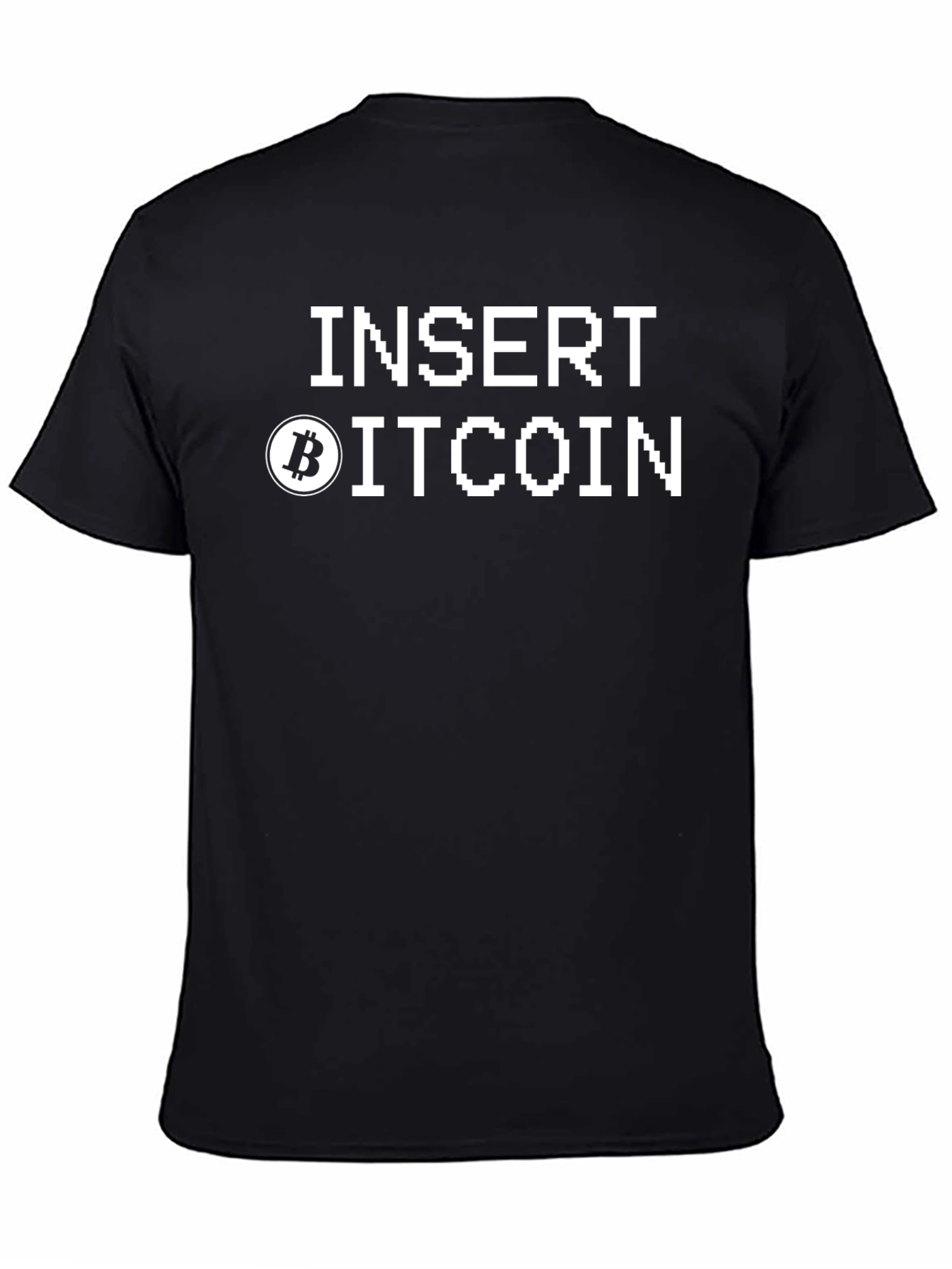 Insert Bitcoin Mens Black T-Shirt