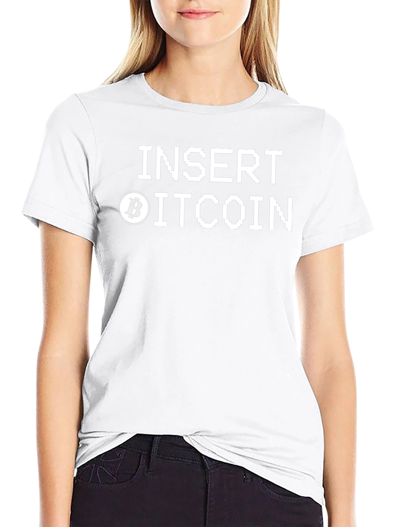 Insert Bitcoin Mens Black T-Shirt