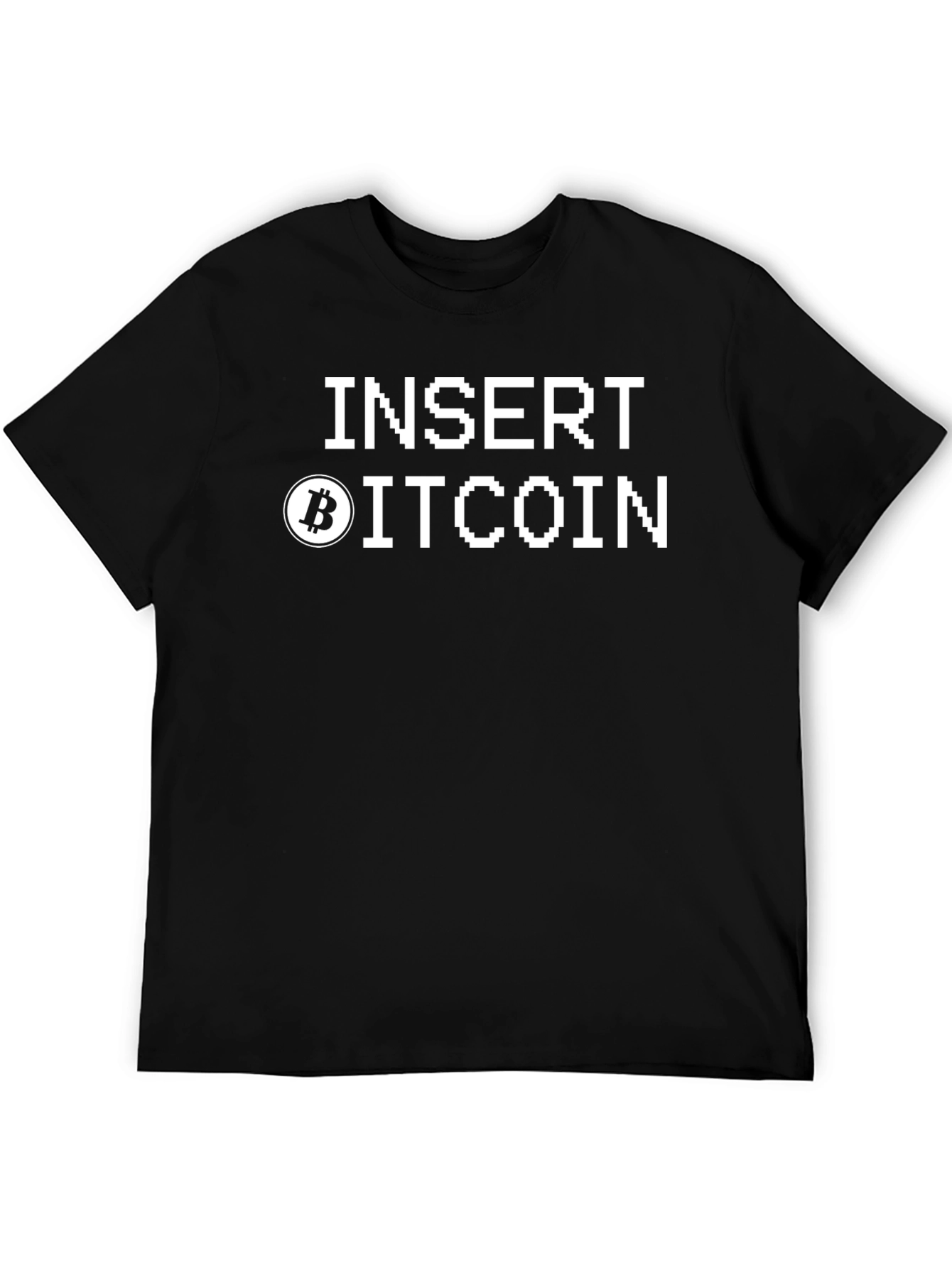 Insert Bitcoin Mens Black T-Shirt