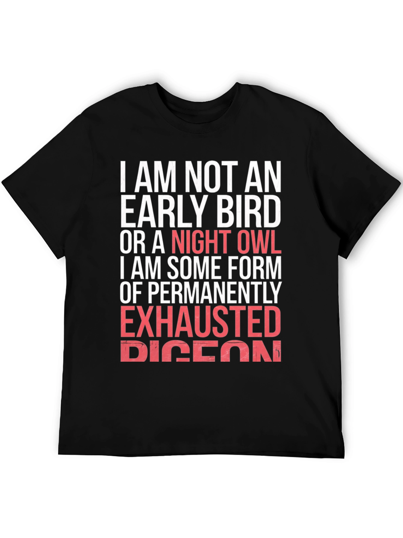 Funny Exhausted Pigeon Graphic T-Shirt