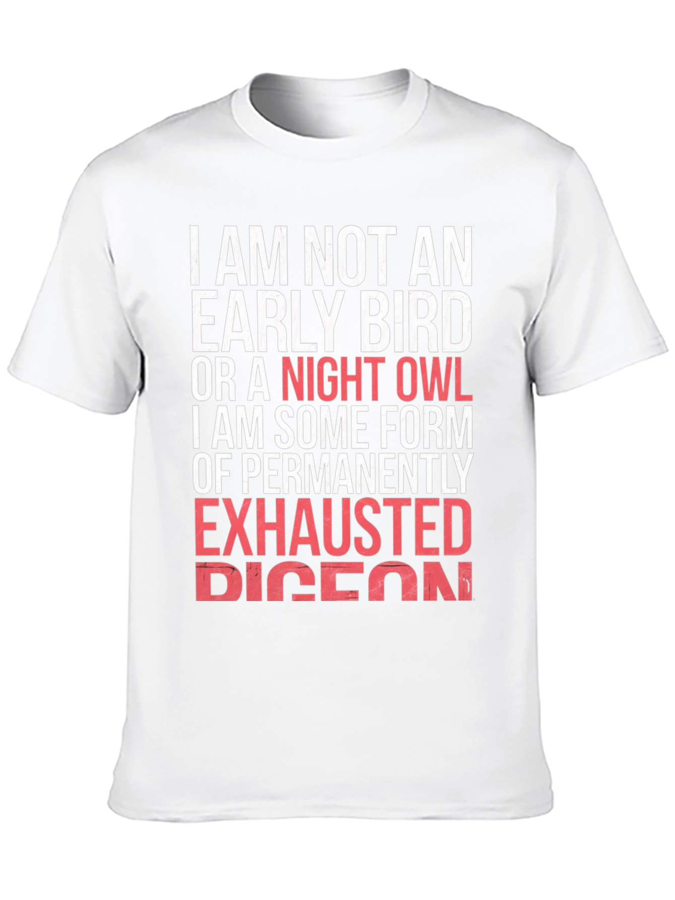 Funny Exhausted Pigeon Graphic T-Shirt