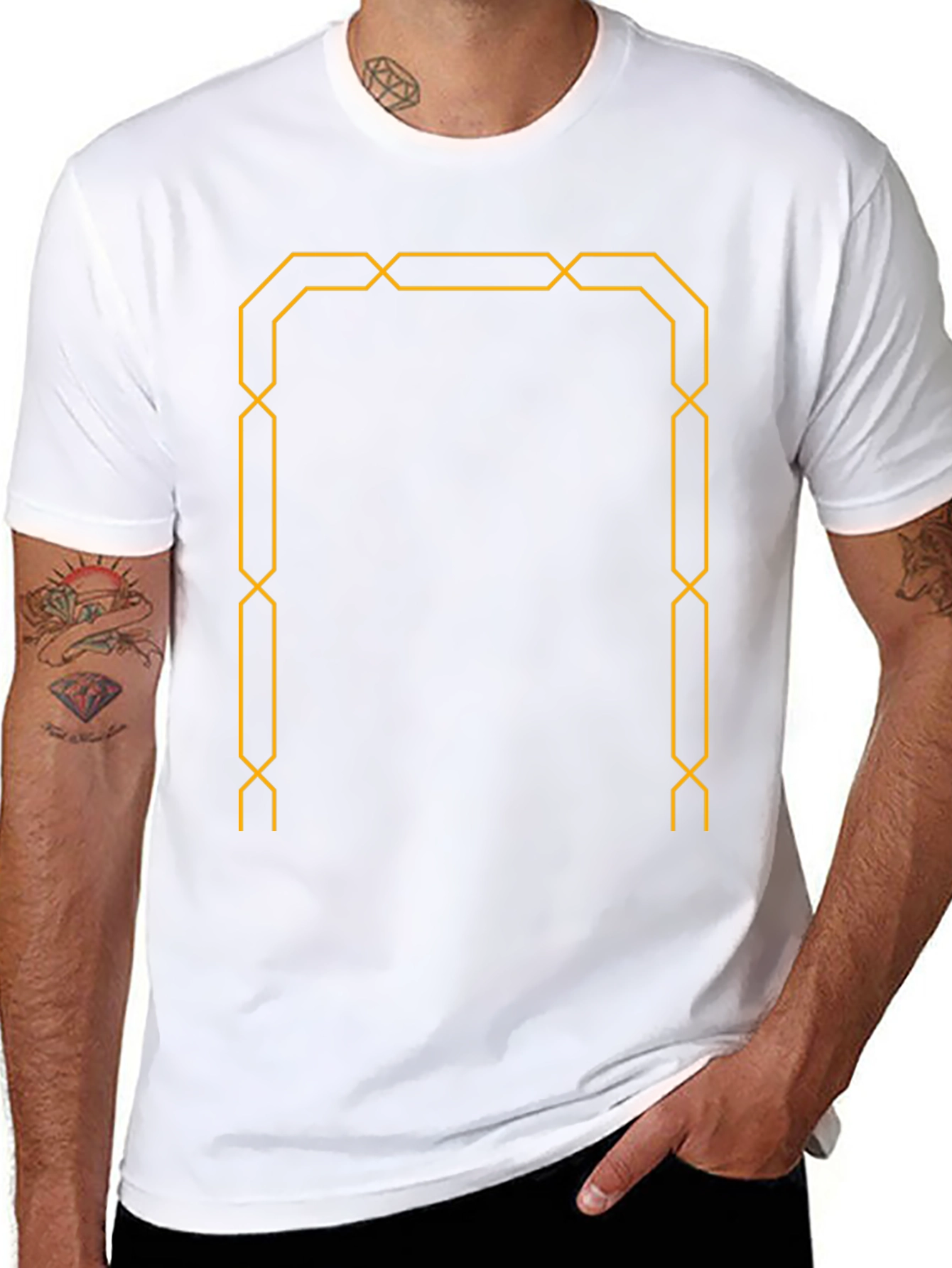 Geometric Frame Black T-Shirt