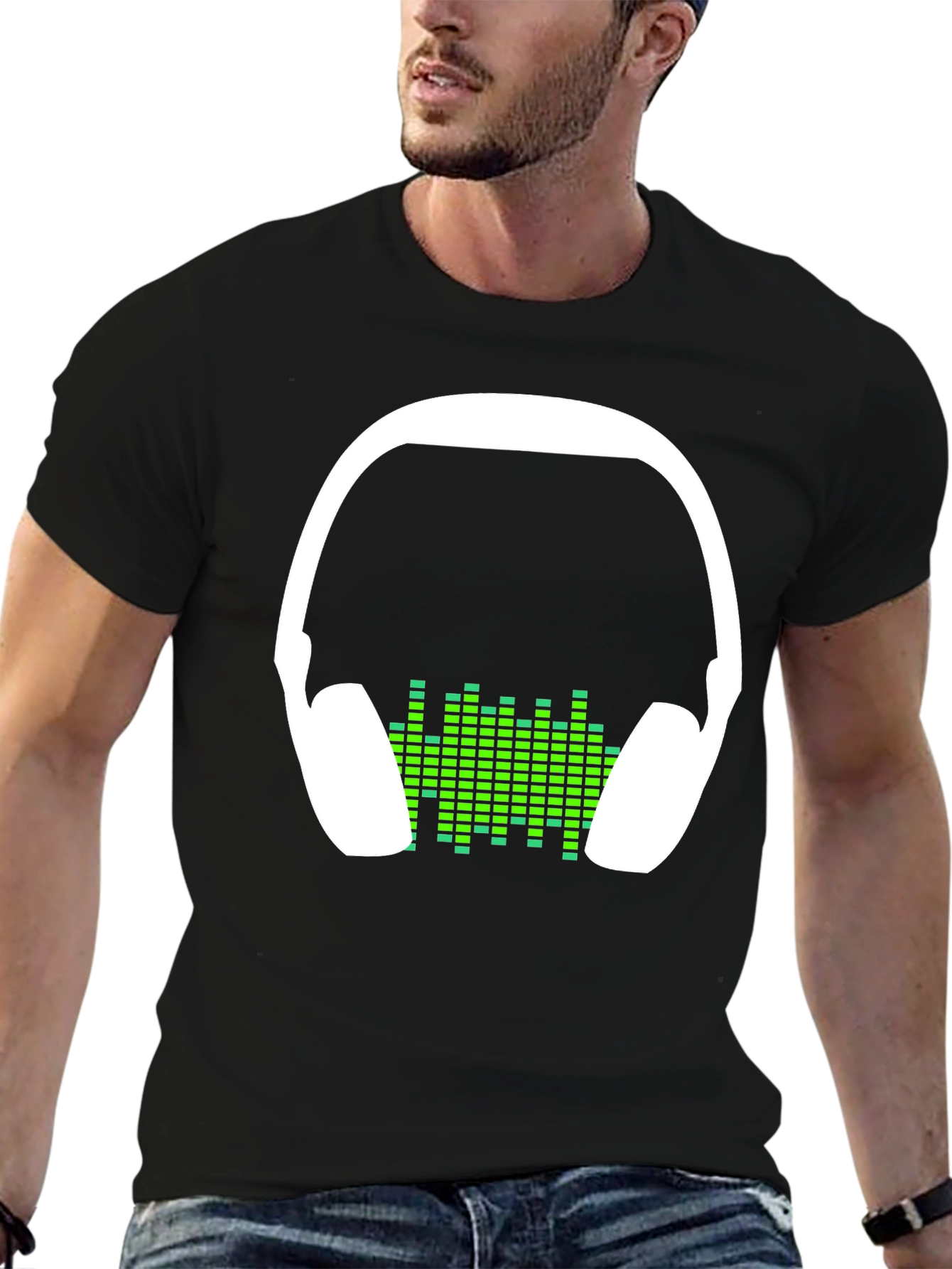 Headphones Graphic T-Shirt - Music Lover Tee