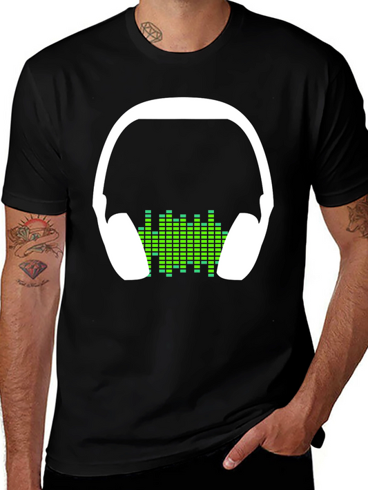 Headphones Graphic T-Shirt - Music Lover Tee