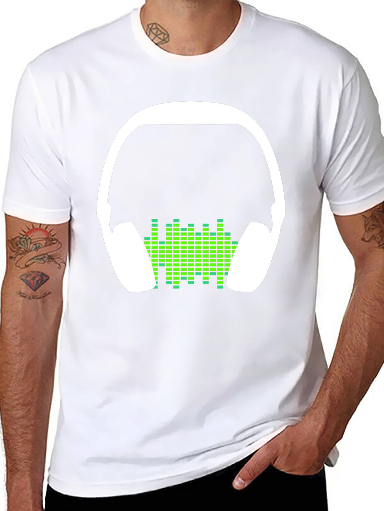Headphones Graphic T-Shirt - Music Lover Tee