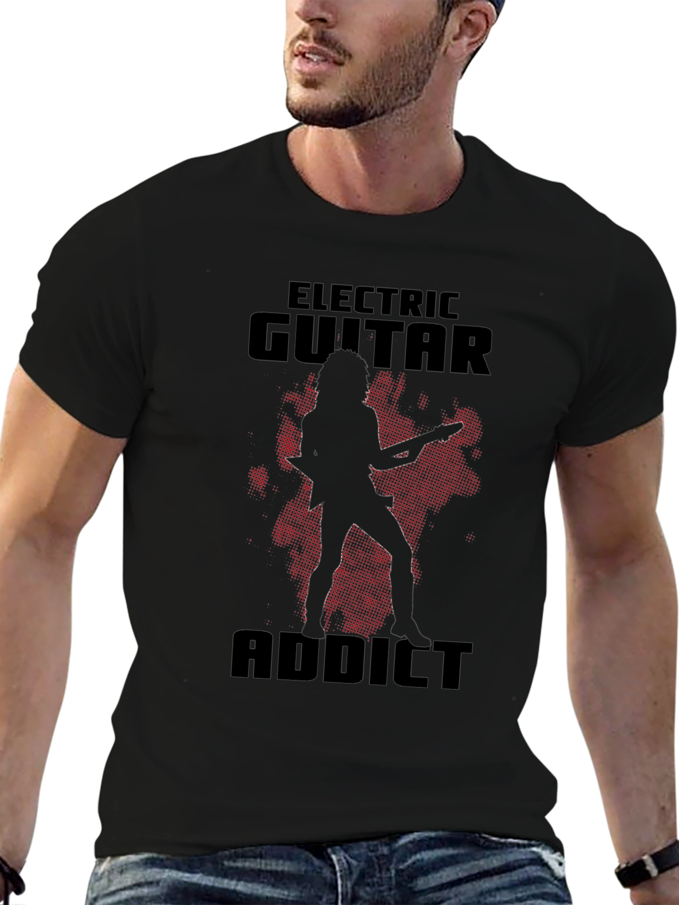 Electric Guitar Addict Graphic T-Shirt