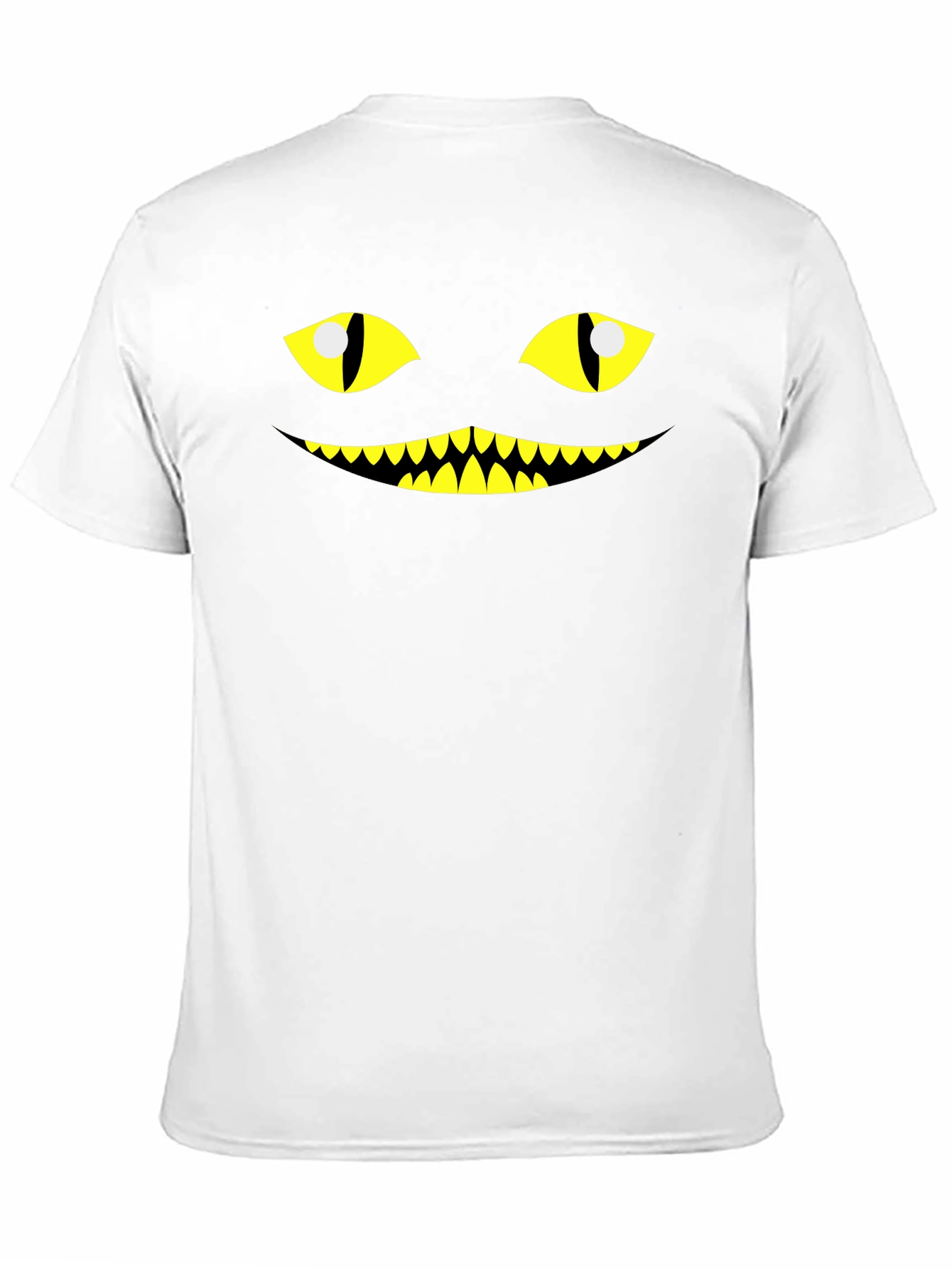 Mens Creepy Cat Face Graphic Tee - Halloween T-Shirt