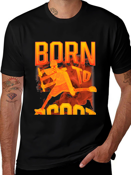 Born to Score Hockey Skeleton Graphic Tee