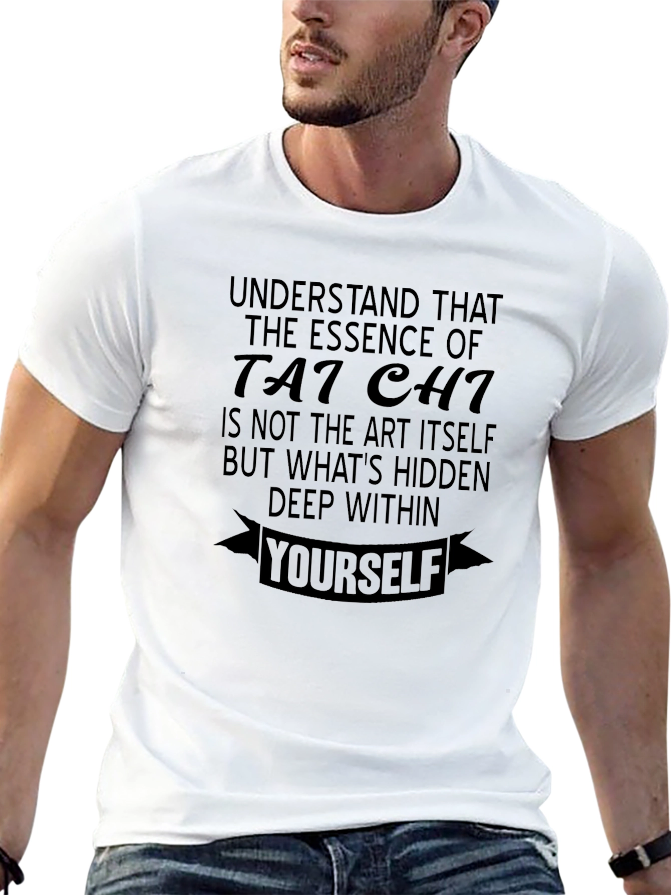Tai Chi Essence Graphic Tee - Mens Black T-Shirt