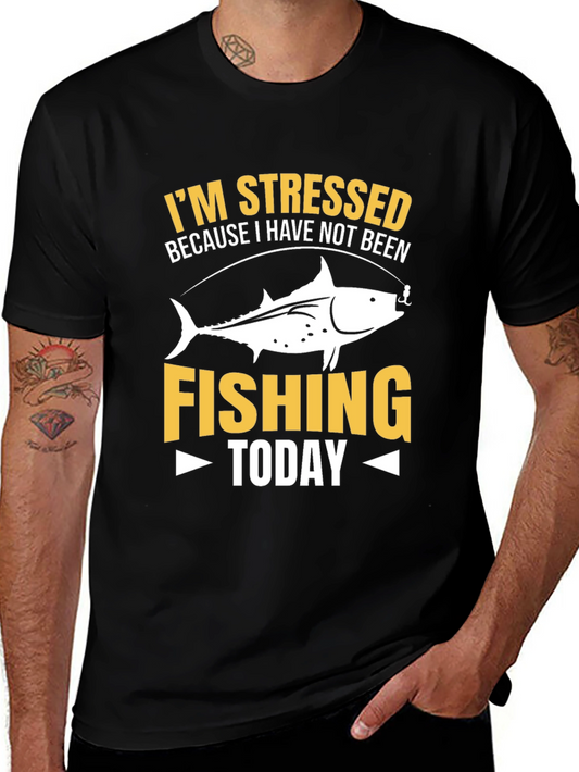 Stressed Because Fishing T-Shirt