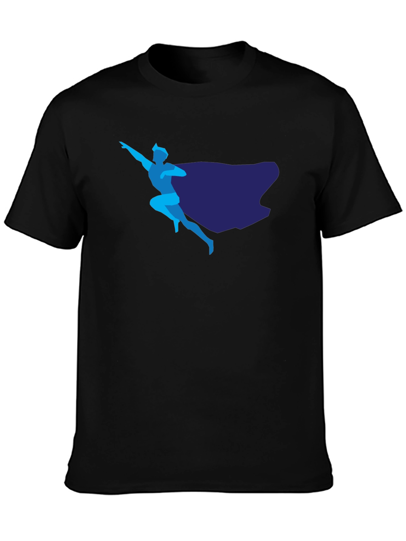 Superhero Graphic T-Shirt - Sleek Design Classic Black Tee