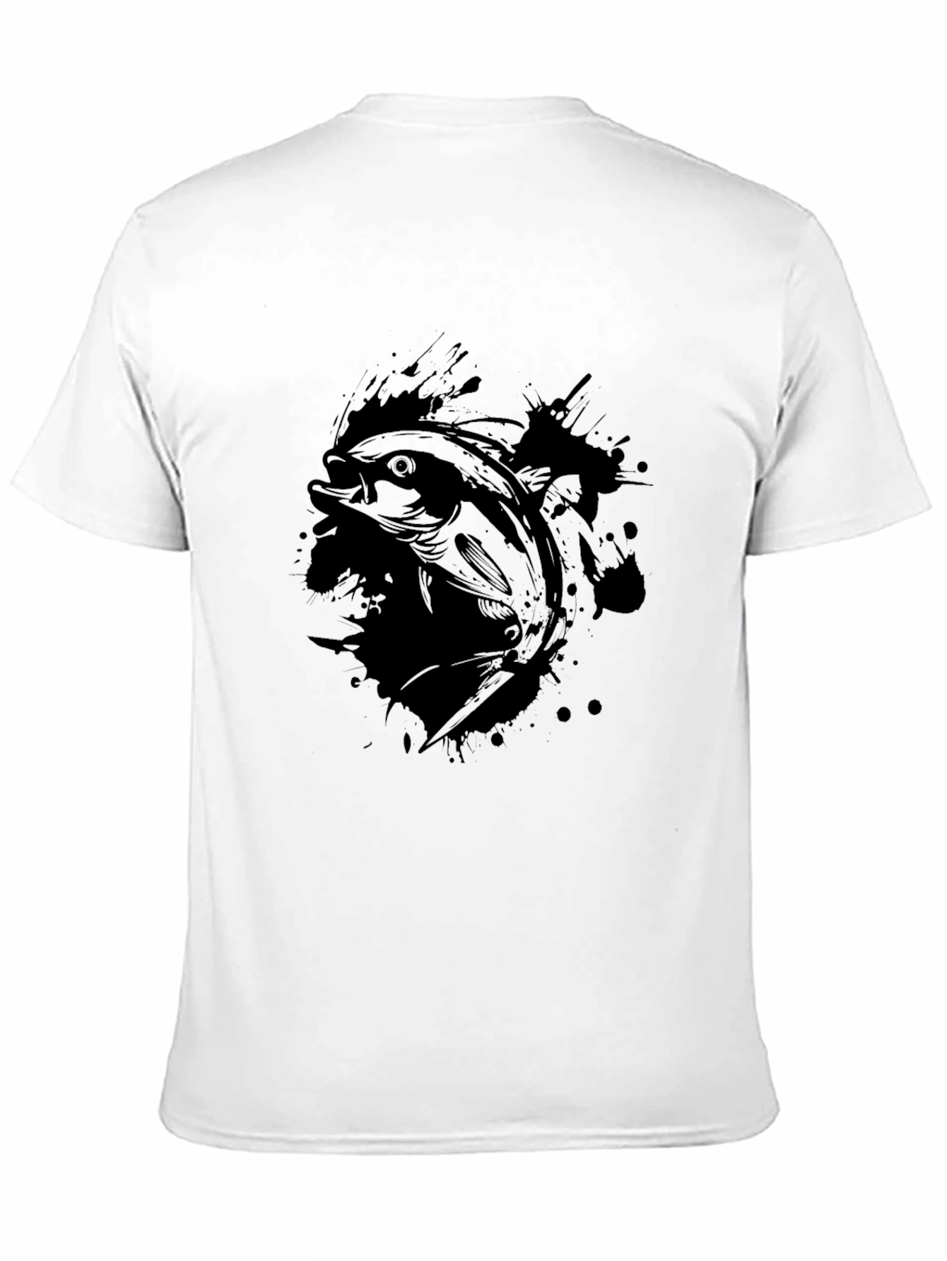Black Fish Graphic T-Shirt - Stylish Angler Tee