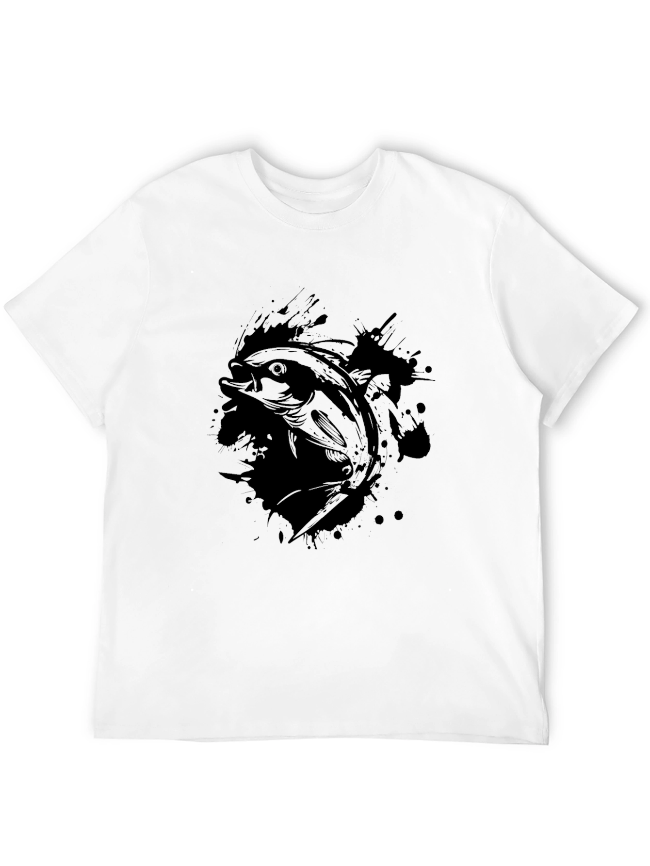 Black Fish Graphic T-Shirt - Stylish Angler Tee