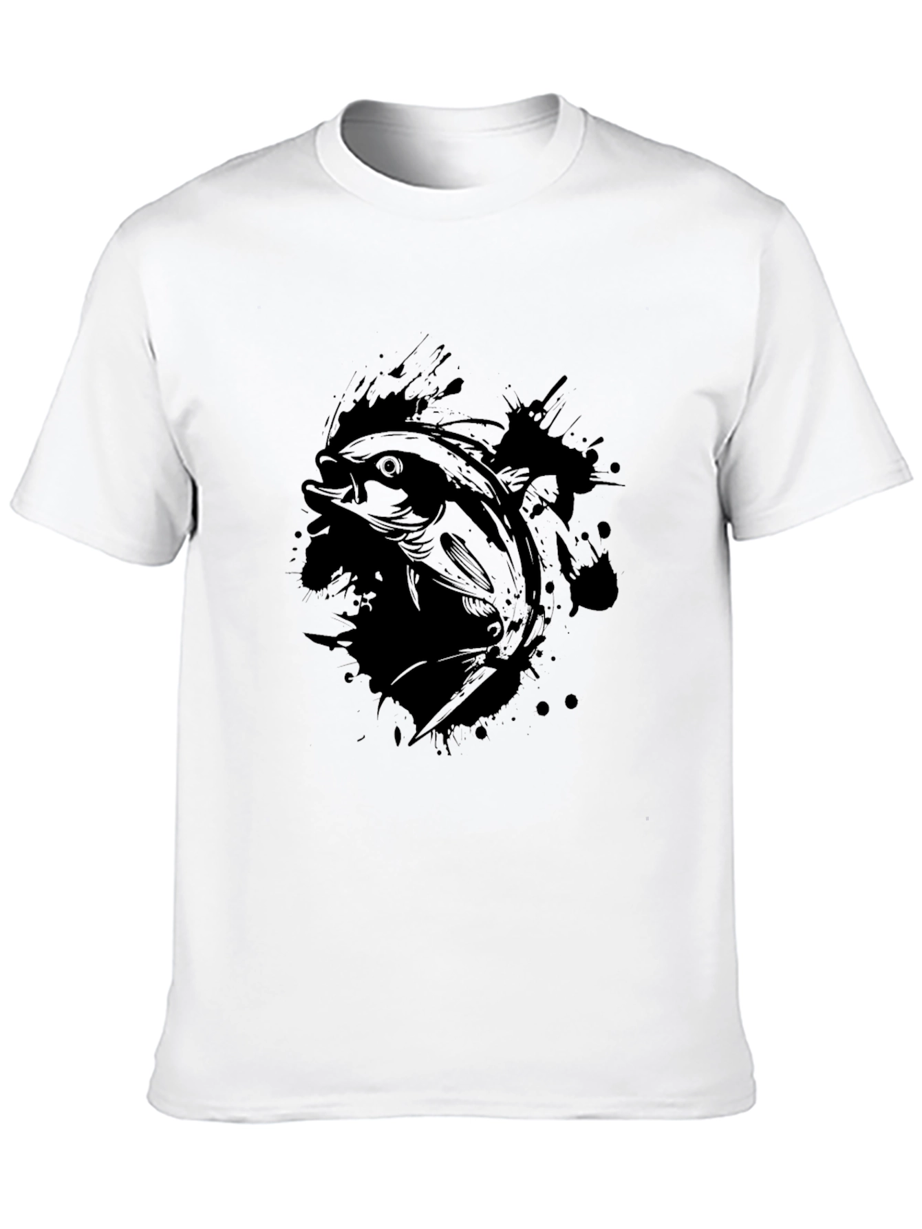 Black Fish Graphic T-Shirt - Stylish Angler Tee